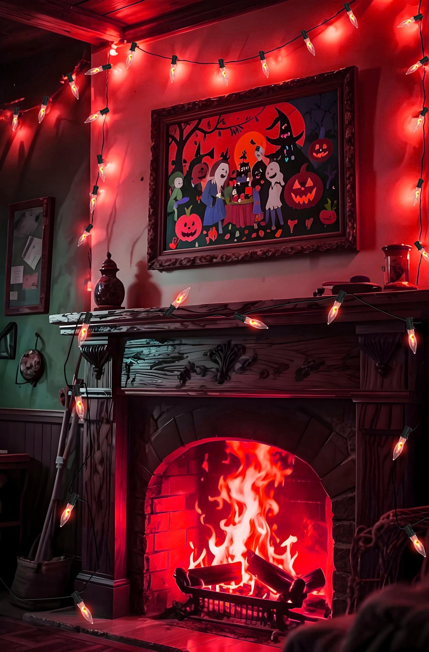 12 Pack E12 Halloween Clear Flicker Flame Light Bulbs, Flickering Night Light Replacement Bulbs, C18 Candle Bulb for Outdoor Halloween Christmas String Lights Electric Window Candle Chandeliers, 1W