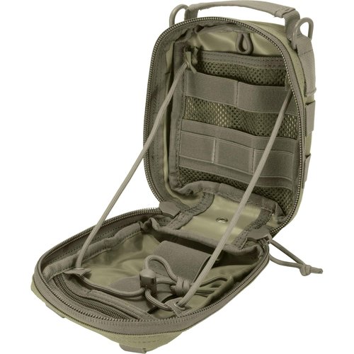 Barska Loaded Gear CX-900 First Aid Utility Pouch – MOLLE Compatible Tactical Medical Bag, Compact Dual Zipper Design, Durable Nylon, Dark Earth, OD Green
