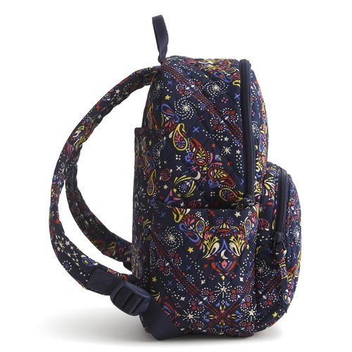 Vera Bradley Women's Premium Cotton Small Banbury Backpack, Starry Paisley, One Size