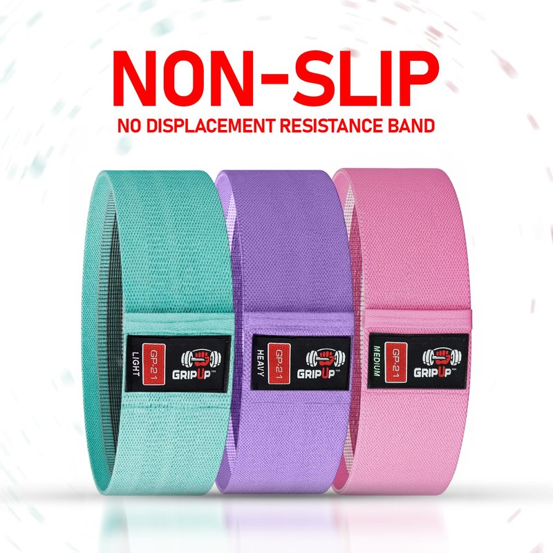 Resistance Bands for Women & Men – 3 Levels Heavy-Duty Fabric Bands for Legs, Glutes & Full Body Training, Gym, Home & Outdoor Workouts, Set of 3 (Purple/Pink/Green)