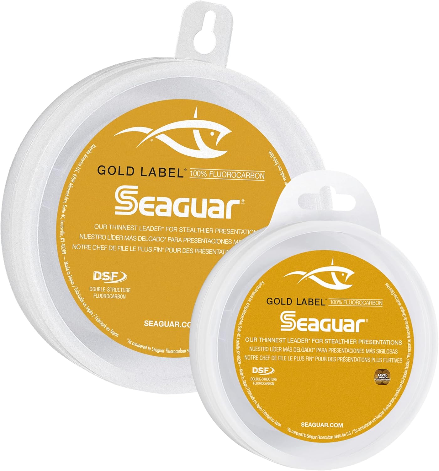 Seaguar Gold Label Fishing Leader Line - 100% Fluorocarbon for Fresh & Saltwater, Clear, Multiple Sizes