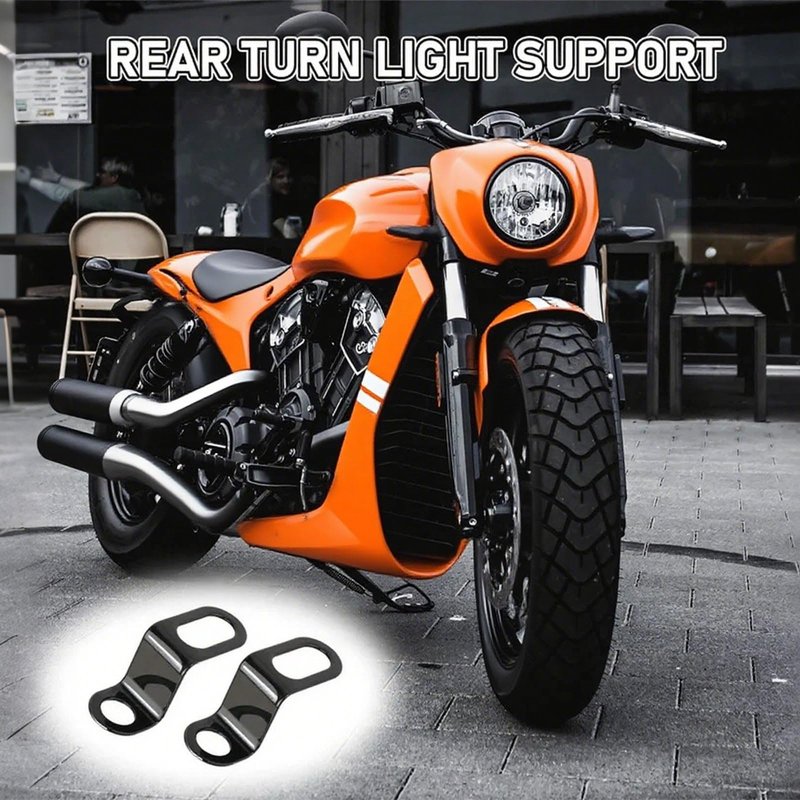 4 PCS Motorcycle Turn Signal Mounting Brackets, Motorcycle Turn Light Support Holder Stand，12mm Hole Indicator Relocation Bracket, L Shape Shock Brackets Metal Holder for Harley, Honda, Suzuki