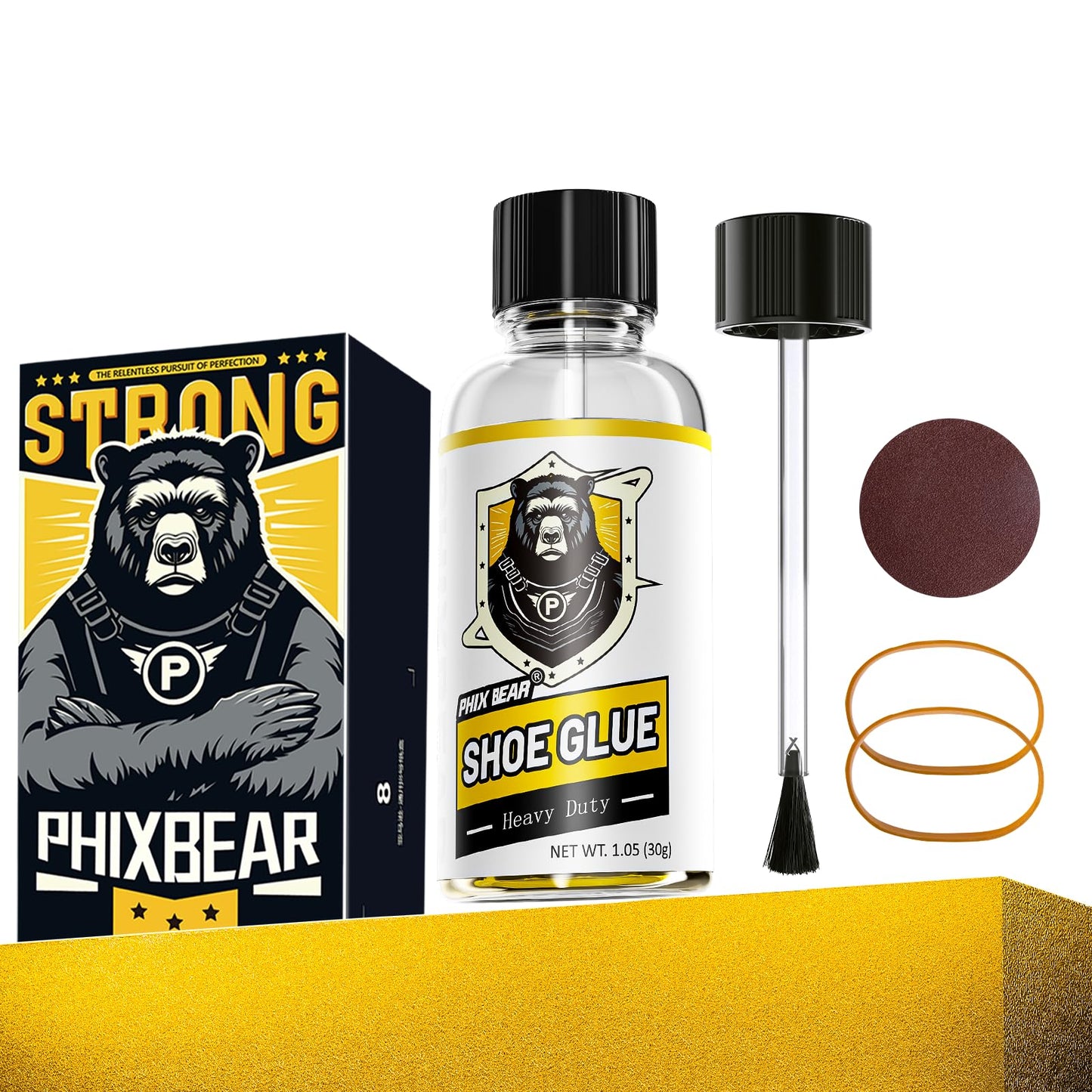 PHIXBEAR Professional Grade Shoe Glue Repair Adhesive, Heavy Duty Clear Flexible Glue : Low Odor, No White, No Hard, 1.05 fl oz