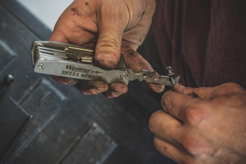 Wheeler Compact Multi-Tool for Tactical Rifles Gunsmithing Cleaning Rebuild and Maintenance with Nylon Belt Sheath for Convenient Carry