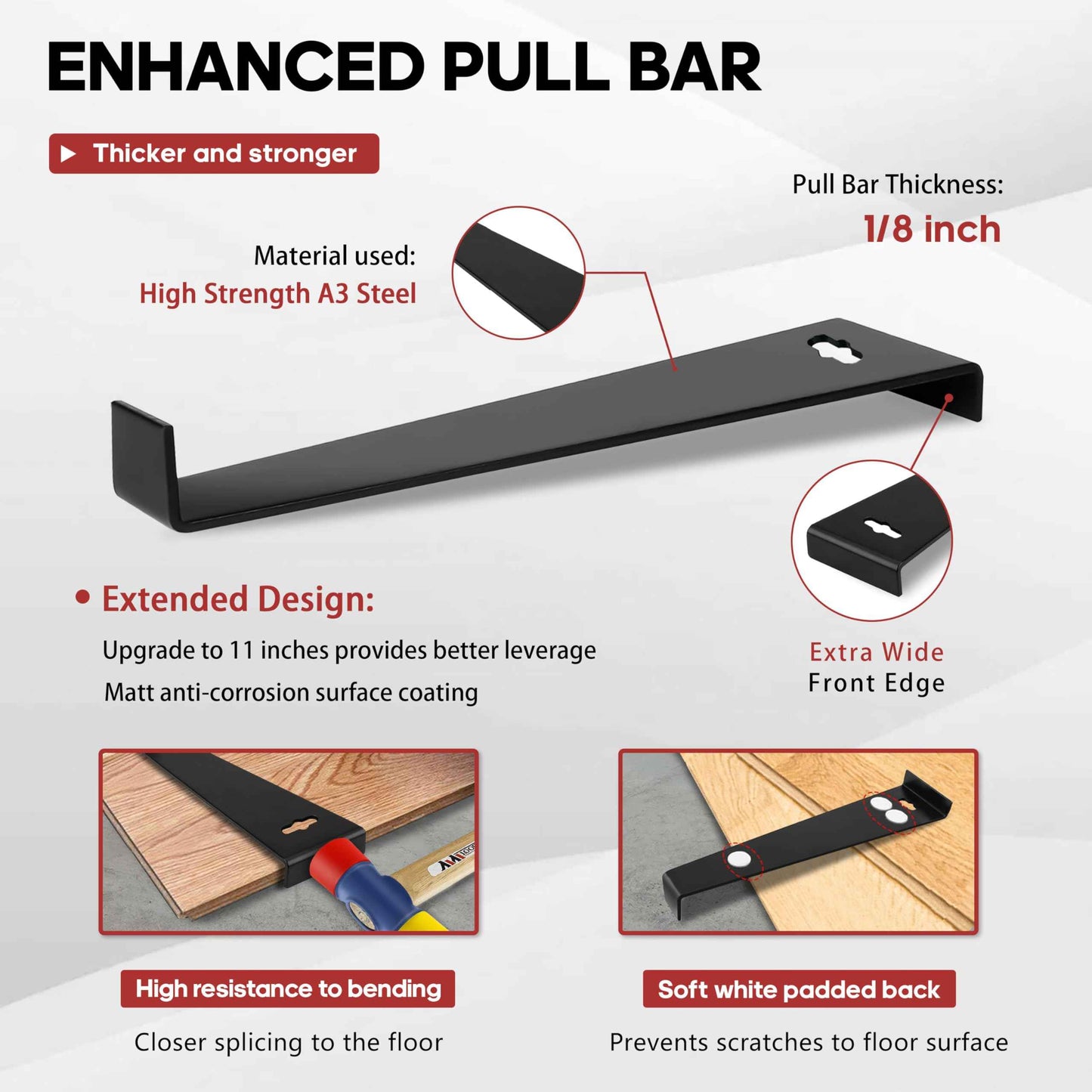 YIYITOOLS 43Pcs Laminate Wood Flooring Installation Kit,LVP Installation Kit,Vinyl Flooring Tools with 40Pcs Spacers,Double-Faced Rubber Mallet,Tapping Block,HeavyDuty Pull Bar,Laminate Flooring Tools