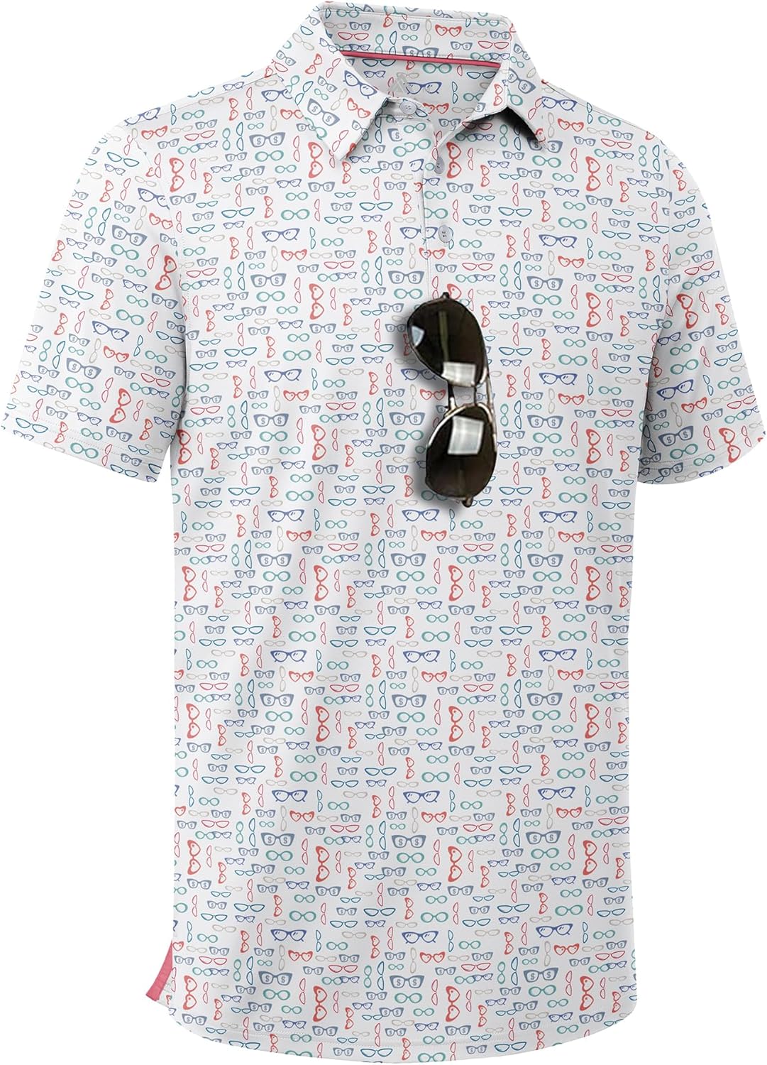 ZITY Men's Golf Polo Shirt - Short Sleeve Moisture-Wicking Performance | Casual Print Patterns