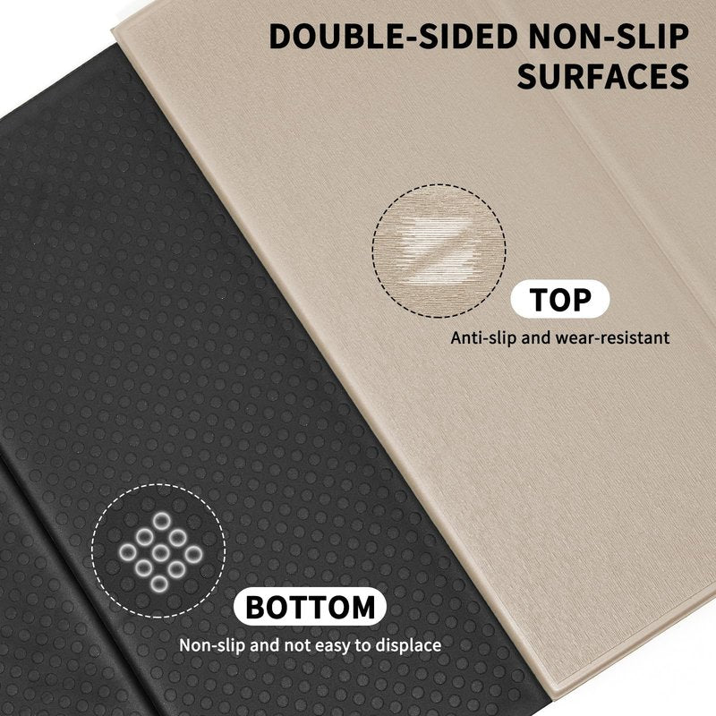 Foldable Yoga Mat Extra Thick & Large (74" x 31.5" x 0.32"), Double-Sided Non Slip & Lightweight Fitness Mat, 8mm Thick Wide Exercise Mats for Woman Man Kids, Portable Workout Mats for Travel, Studio or Home Use