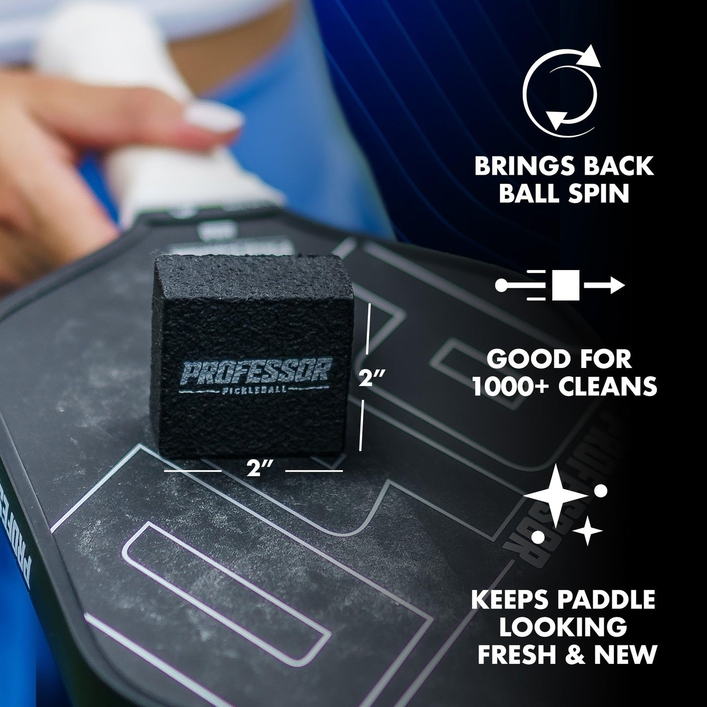 Carbon Cleaner, Premium Pickleball Paddle Eraser for Raw Carbon Fiber Paddles, Effortless Residue Removal, Quick & Effective, Eliminates Ball Residue, Dirt, Scratches (2-Pack (Save $3))