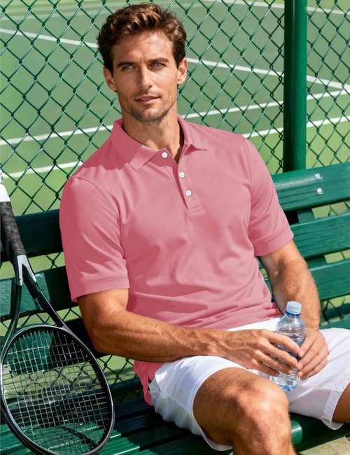 MAGCOMSEN Men's Polo Shirt - Quick Dry Casual Golf T-Shirt | Short Sleeve Pique Jersey, Outdoor Performance