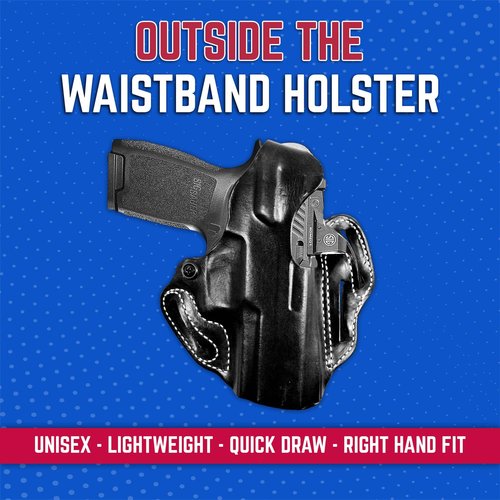 DeSantis Gunhide Holsters Thumb Break Scabbard, Right, Black, SIG P320C, P250C, P320XCOMPACT, P320C with Reflex Sight, P250C with Reflex Sight, P320-M18