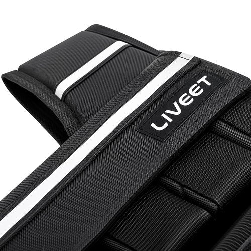 Liveet Adjustable Weighted Vest for Men Women, 20lb Weight Vest with 20 Removable Weights