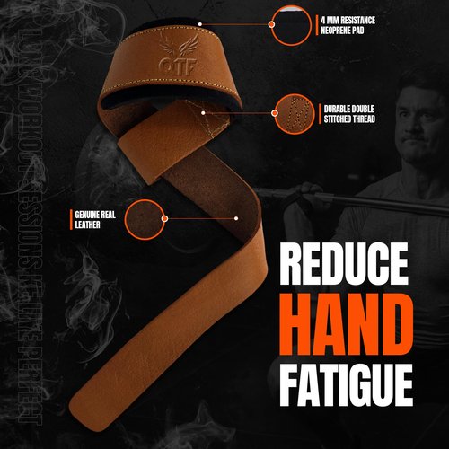 Genuine Leather Lifting Straps, Wrist Assistance for Heavy Pulls, Weightlifting Bodybuilding, Gym, Fitness Accessories, Strength Training, Powerlifting, & Deadlifts (Leather/Strap-Black, Leather/Black)