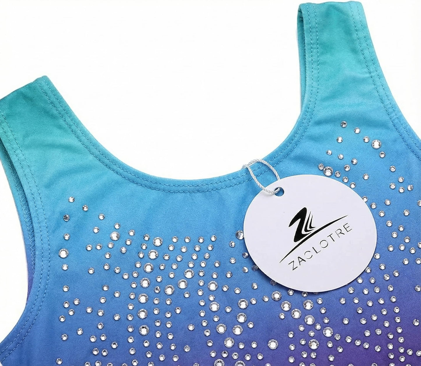 Zaclotre Kid Girls Gymnastic Leotard Sparkly Shiny Diamond Ballet Dance One Piece Outfit
