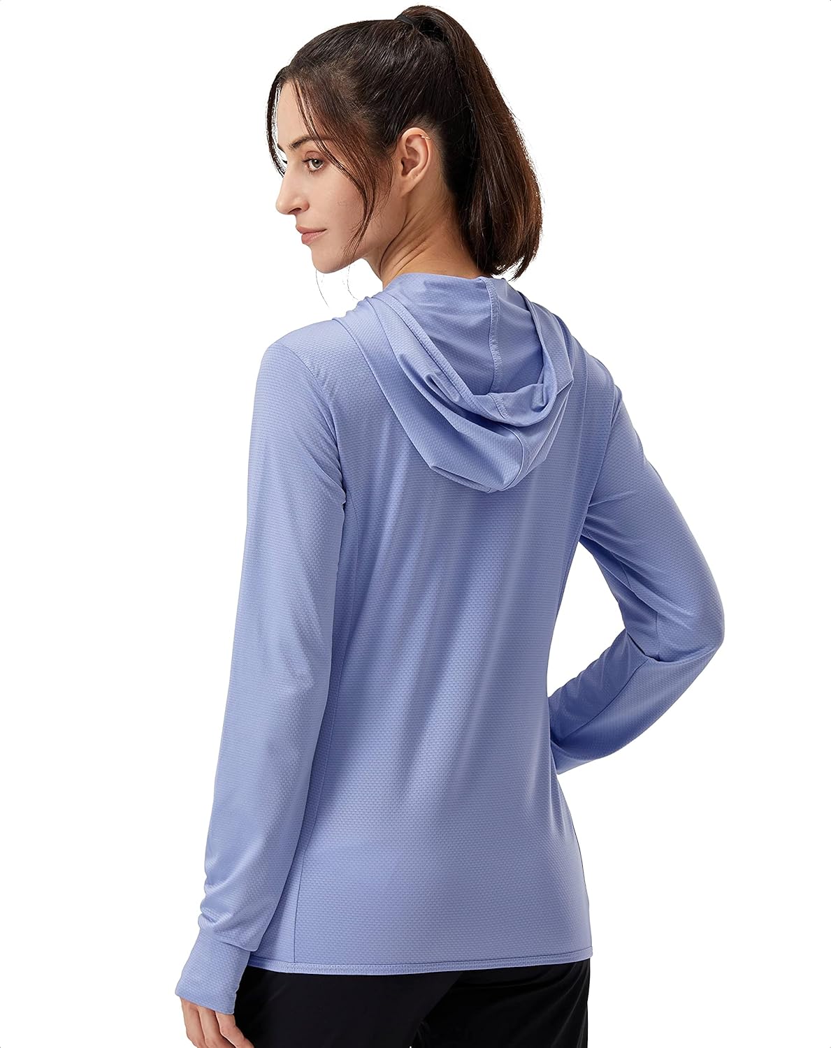 Soothfeel Women's Sun Protection Hoodie Jacket - Lightweight UPF 50+ Long Sleeve Outdoor Shirt with Pocket