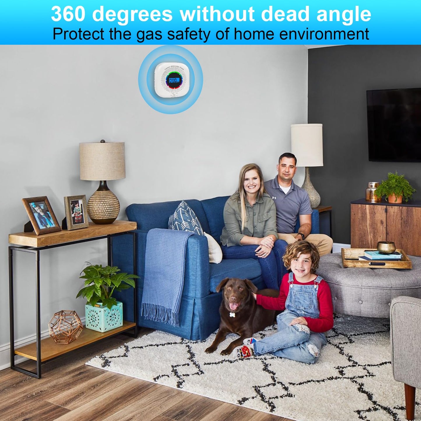 Carbon Monoxide Detectors,Carbon Monoxide Alarm/Monitor Battery Operated with Light&Digital LCD Display, Portable Traval CO Detector Alarm for Home,Bedroom,Office,RV,Warehouse