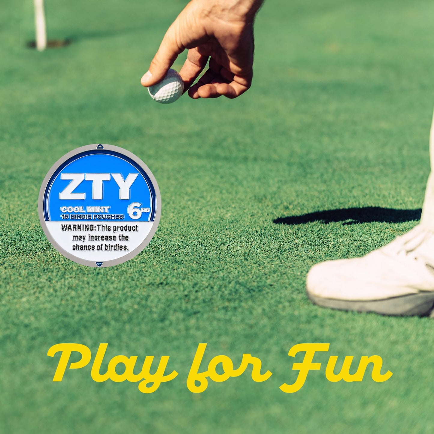 ZEETY Golf Ball Marker, Funny Golf Gifts Unique Golf Accessories for Men and Women Golfers (Blue)