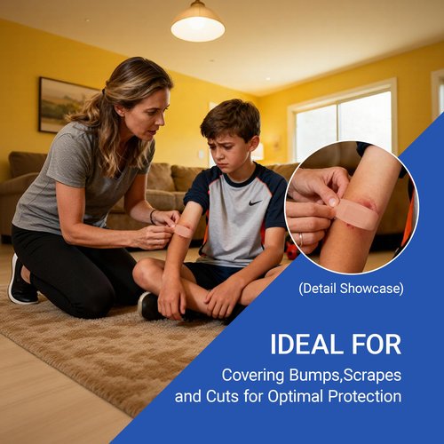 600 Pack Large Adhesive Fabric Bandages,2"x4" Flexible Wound Bandages,Breathable Strong Hold for First Aid & Wound Care