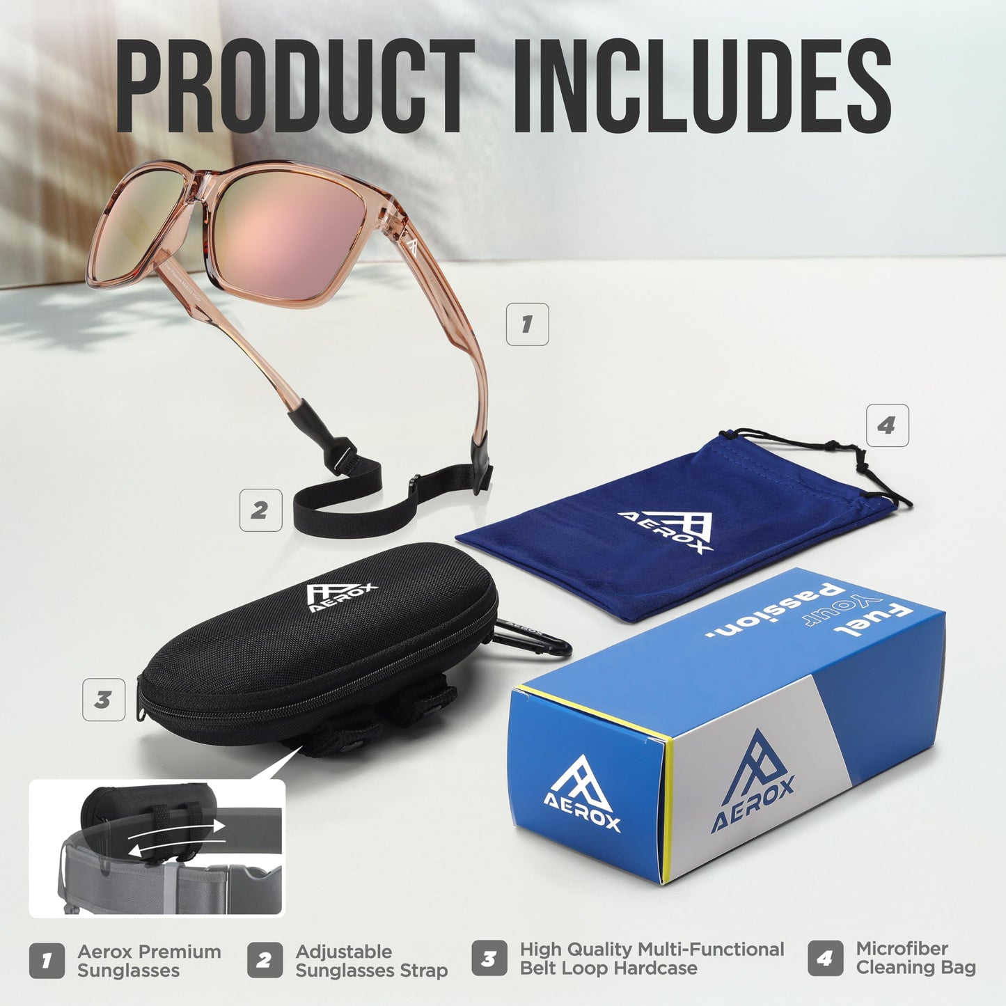 AEROX Oversized Polarized Fashion Sports Sunglasses for Running, Driving, Golf for Women