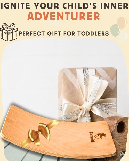 Wooden Balance Board Kids - Wobble Board for Kids, Wooden Toddler Balance Toys, Montessori Rocker. (Medium (21"))