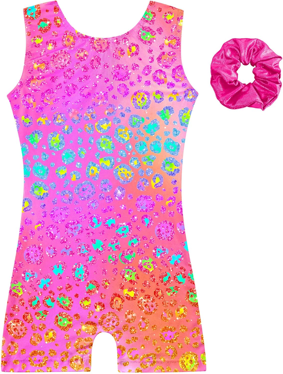 Regine Switzerland Leotard for Girls - Sparkly Sleeveless Biketard with Shorts | Perfect for Gymnastics & Dance