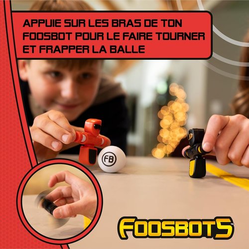 Fat Brain Toys Foosbots On The Go - Tabletop Trickshot Game for 2 Players | Soccer Fun for Kids 6+