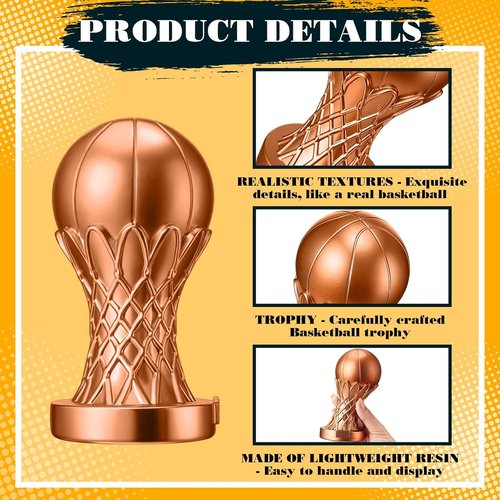 Kenning Basketball Trophy - 6 Inch Mini Award for Tournament Winners | Gold Finish for Sports Teams
