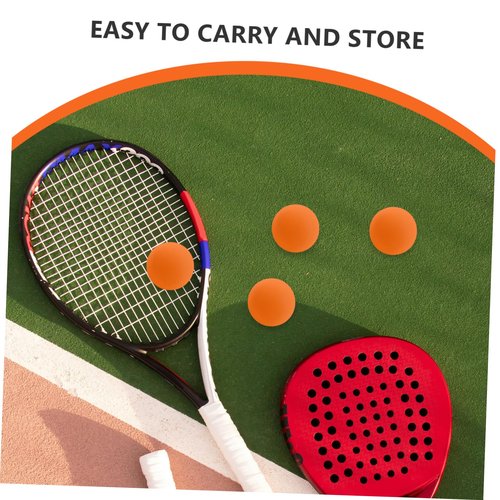 KOMBIUDA 4pcs High-Bouncing Squash Training Balls Lightweight Rubber Reaction Balls for Boy Girl and Adults for Competition and Coordination Training Orange