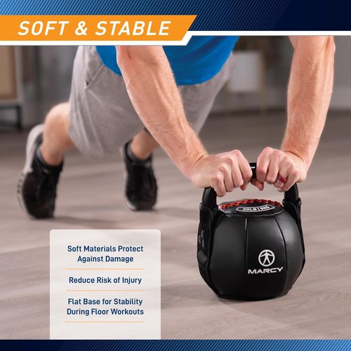 Marcy Soft Kettlebell with Handle - Versatile Weightlifting & Conditioning Tool | 10 lbs to 40 lbs