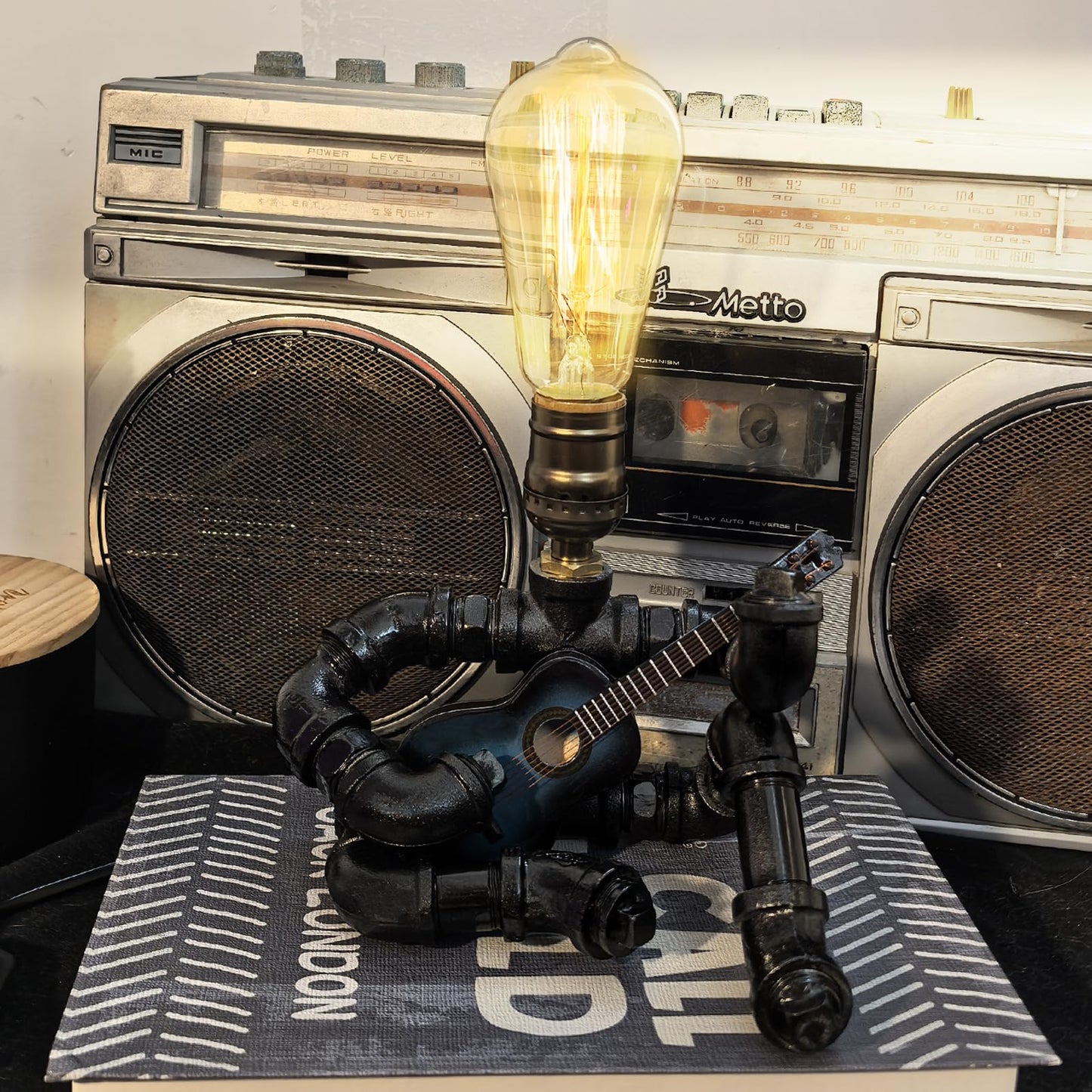 Friceoinw Music Guitar Table Lamp Cool Gifts for Music Lovers Guitar Gifts for Men Unique