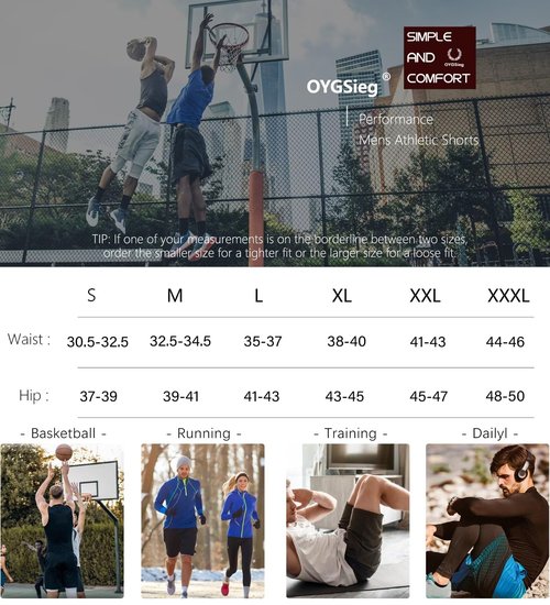 OYGSieg 6 Pack Mens Mesh Athletic Basketball Shorts Gym Shorts with Pockets, Quick Dry Workout Running Shorts Casual for Men 2XL/02