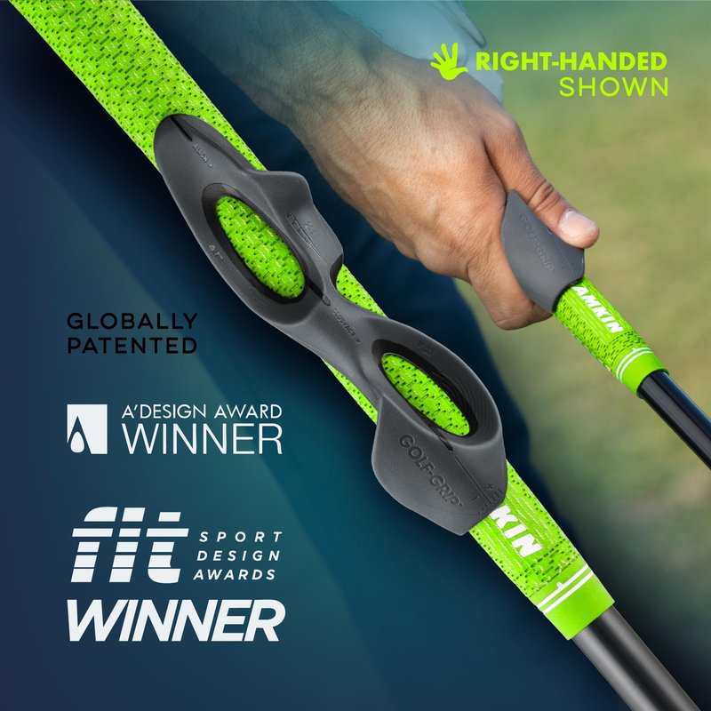 GOLF-GRIP™ Golf Grip Trainer for Left & Right-Handed Golfers – Snap-On Golf Training Aid for Proper Hand Position & Swing Technique – Hit Straighter, Longer Shots & Fix Slices or Hooks