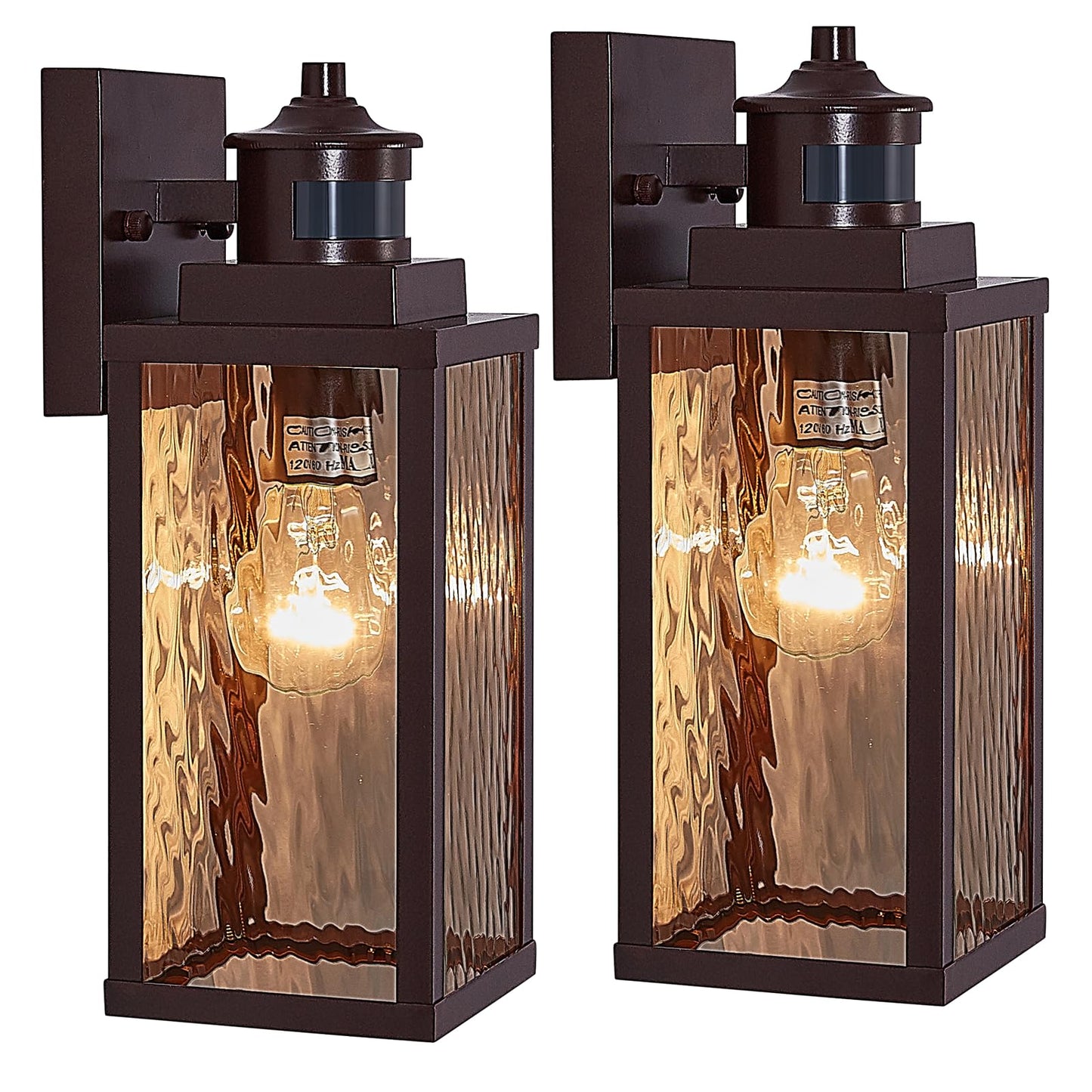 MDENLT 2 Pack Bronze Motion Sensor Outdoor Wall Lights,Updated Dusk to Dawn Outdoor Lighting, Exterior Light Fixtures Wall Mount,Waterproof Porch Light Outside Lights for House