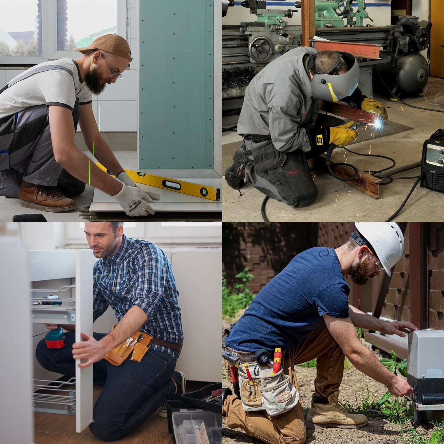 MELOTOUGH Mini Kneeling Pad Portable 1 Inch Thick NBR Foam Kneeling Pads for Work Construction, Plumbers, Mechanics, Electricians (Orange/Black)