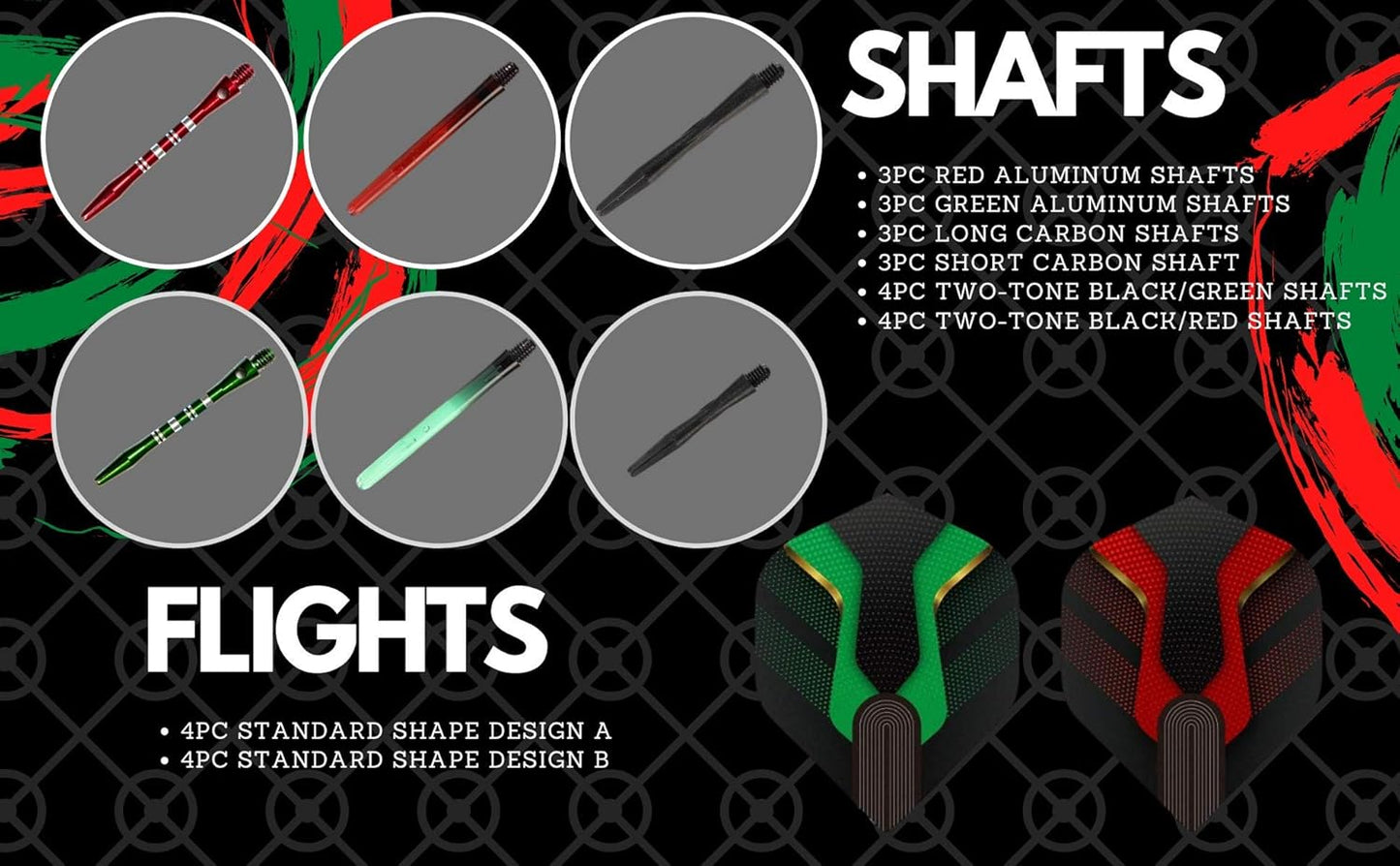 Skiennix 6pc Steel Tip Darts Set - Professional Quality Darts with Accessories for Dartboard