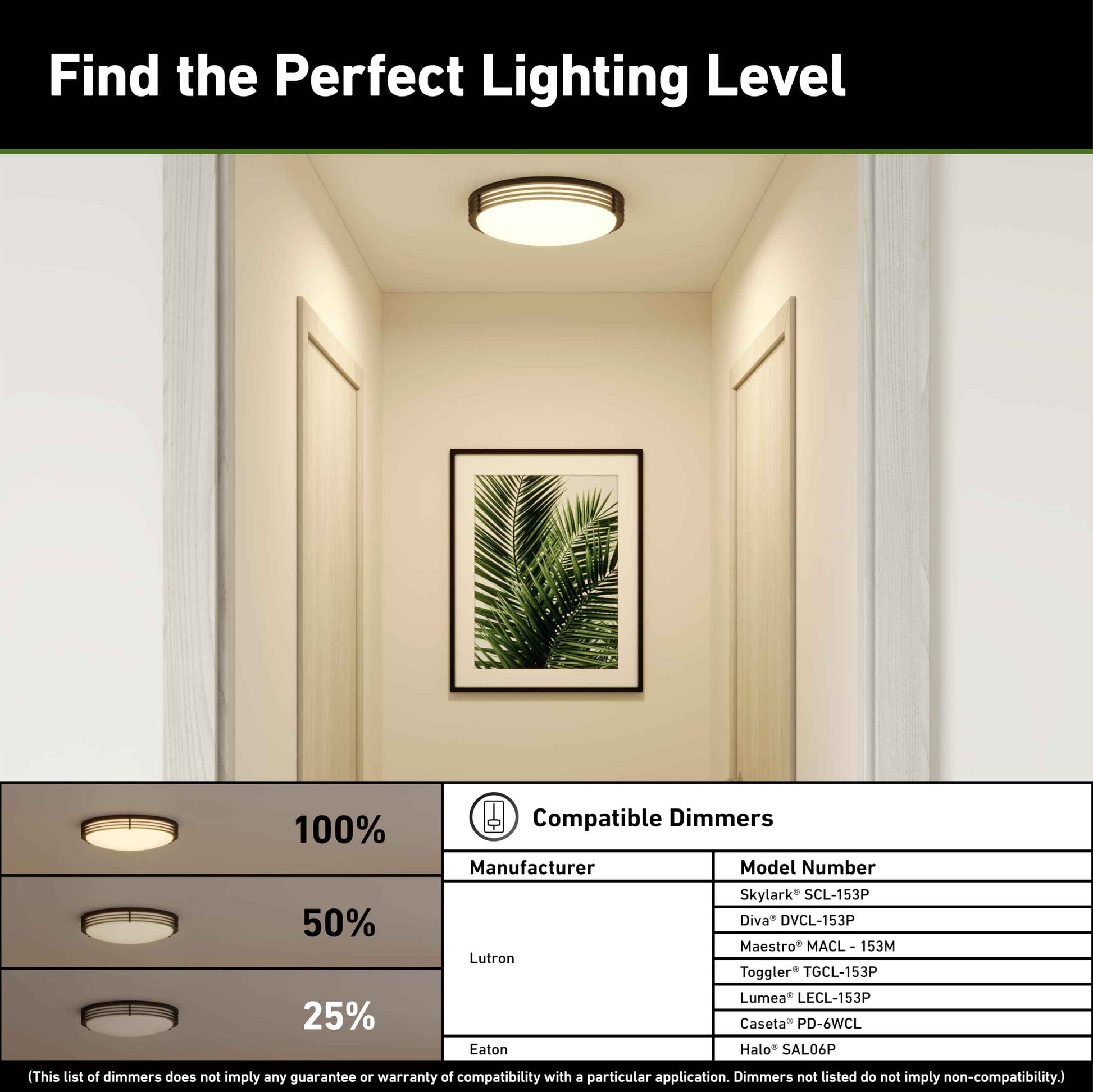 Good Earth Lighting Majestic 14-in LED Ceiling Fixture, 1700 Lumens, Dimmable, Matte Black