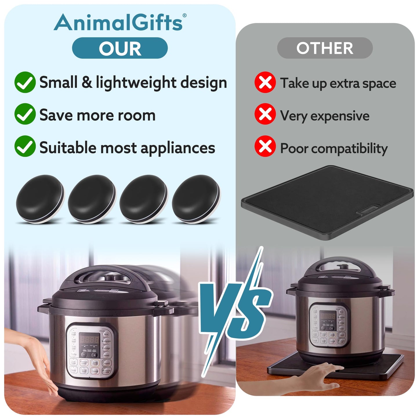 Appliance Sliders for Kitchen Black 24 PCS Self-Adhesive Small Kitchen Appliance Slider Hacks Easy to MovIing & Space Saving Must Have Gadgets Mixer Accessories for countertop