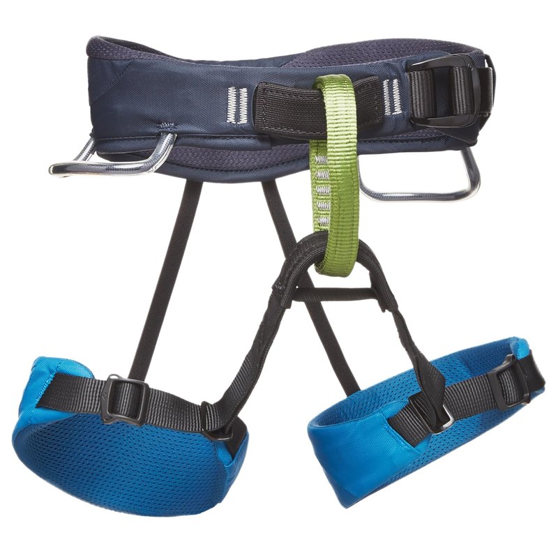 BLACK DIAMOND Kids’ Momentum Rock Climbing Harness | Adjustable Waist & Leg Loops | Lightweight, Comfortable Support for Indoor & Outdoor Climbing | Kingfisher