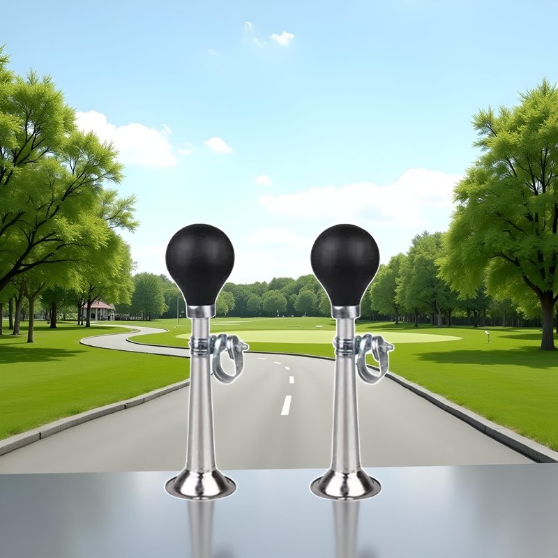 2Pcs Black Bicycle Bike Bugle Horn Bell Metal Air Horn Clown Horn for Bicycle Golf Cart Bike Horns Accessories