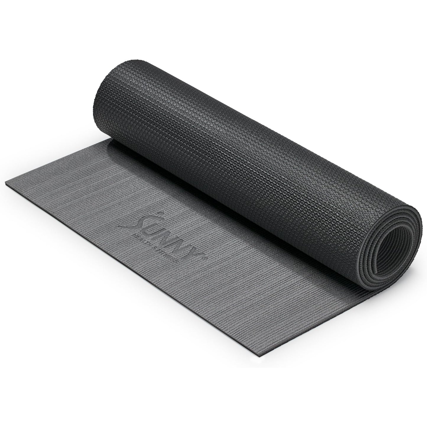 Sunny Health & Fitness 6mm Thick Non-Slip Exercise Yoga Mat - Gray
