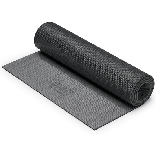 Sunny Health & Fitness 6mm Thick Non-Slip Exercise Yoga Mat - Gray