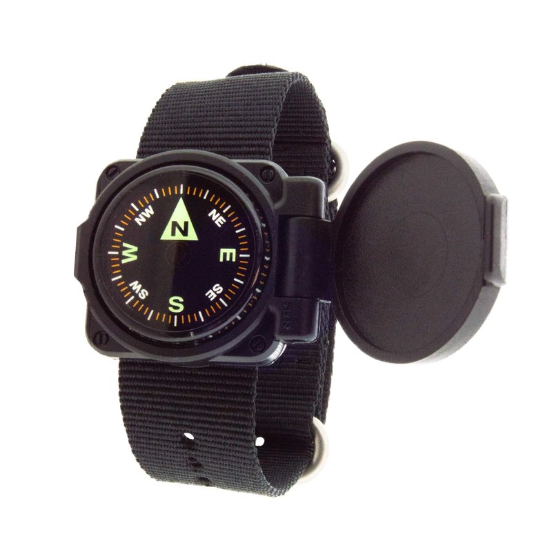 Sun Company ArmArmour 1 - Shielded Wrist Compass with Rugged Tactical Strap | Compass with Cover and Zulu Strap