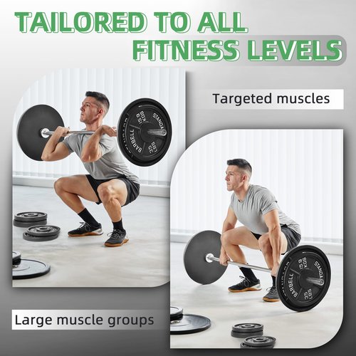 Fitvids Cast Iron Plate Weight Plate for Strength Training and Weightlifting – 1-Inch Center (Standard) – Multiple Weights Available – 10LB (Set of 4) – Standard (1-Inch Center)