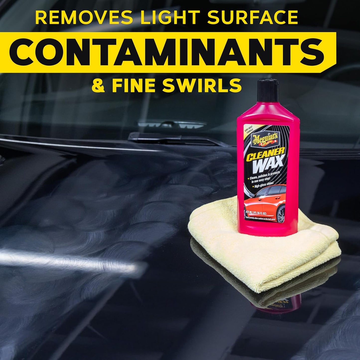 Meguiar’s Cleaner Wax - Liquid Car Wax For DIY Detailers | Cleans, Polishes & Protects - 16 Oz Bottle