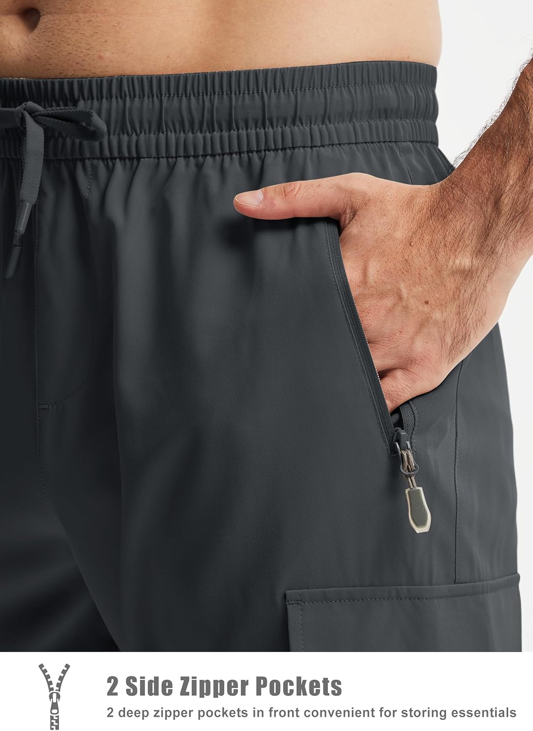 Skiennix Men's Hiking Pants - Lightweight Quick-Dry Cargo Design | 5 Pockets for Outdoor Travel