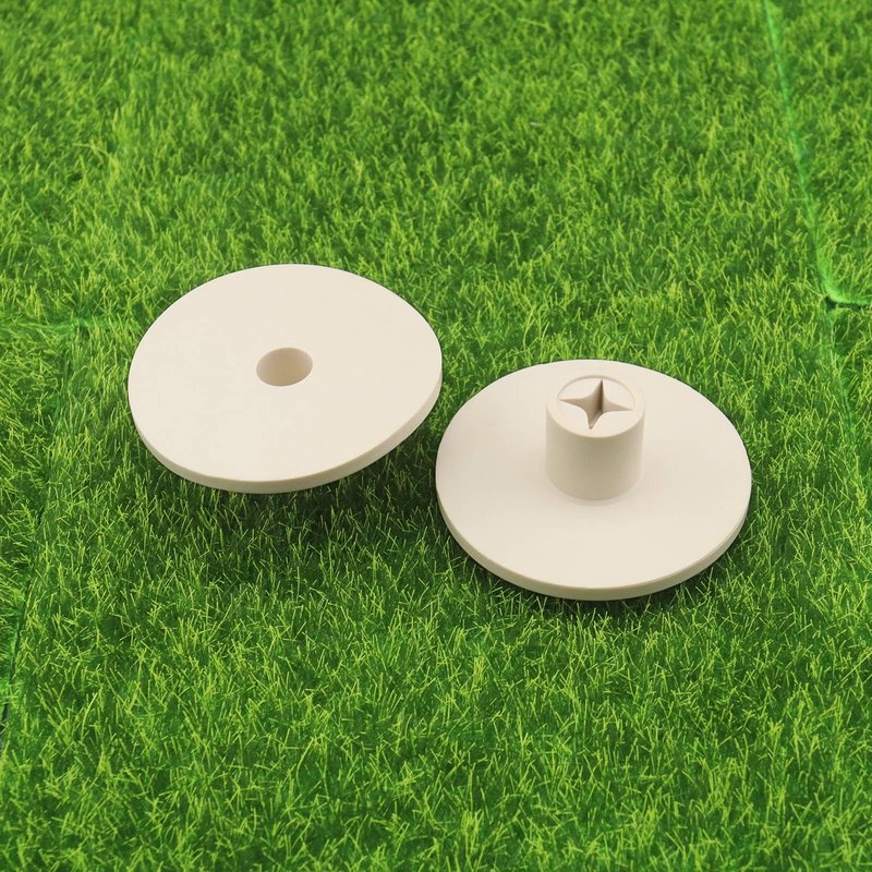YINETTECH 5pcs Golf Rubber Pad Holders Golf Ball Rubber Tees 56x21mm for Outdoor Golf Courses Indoor Batting Mats Off White Golf Training Aids