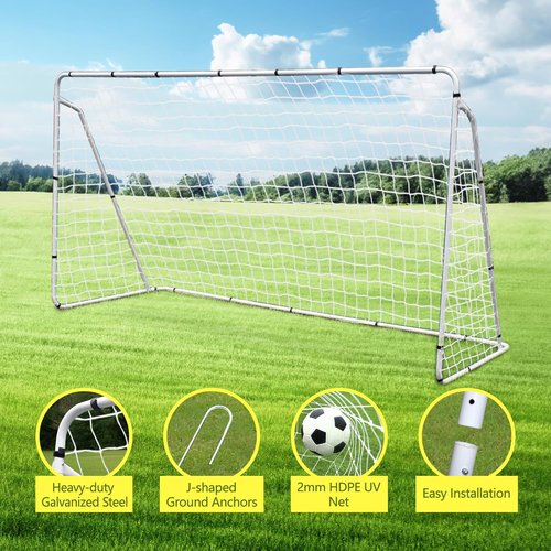 F2C Soccer Net - 12x6 FT Portable Soccer Goal for Kids & Adults | Durable Steel Frame with Carry Bag