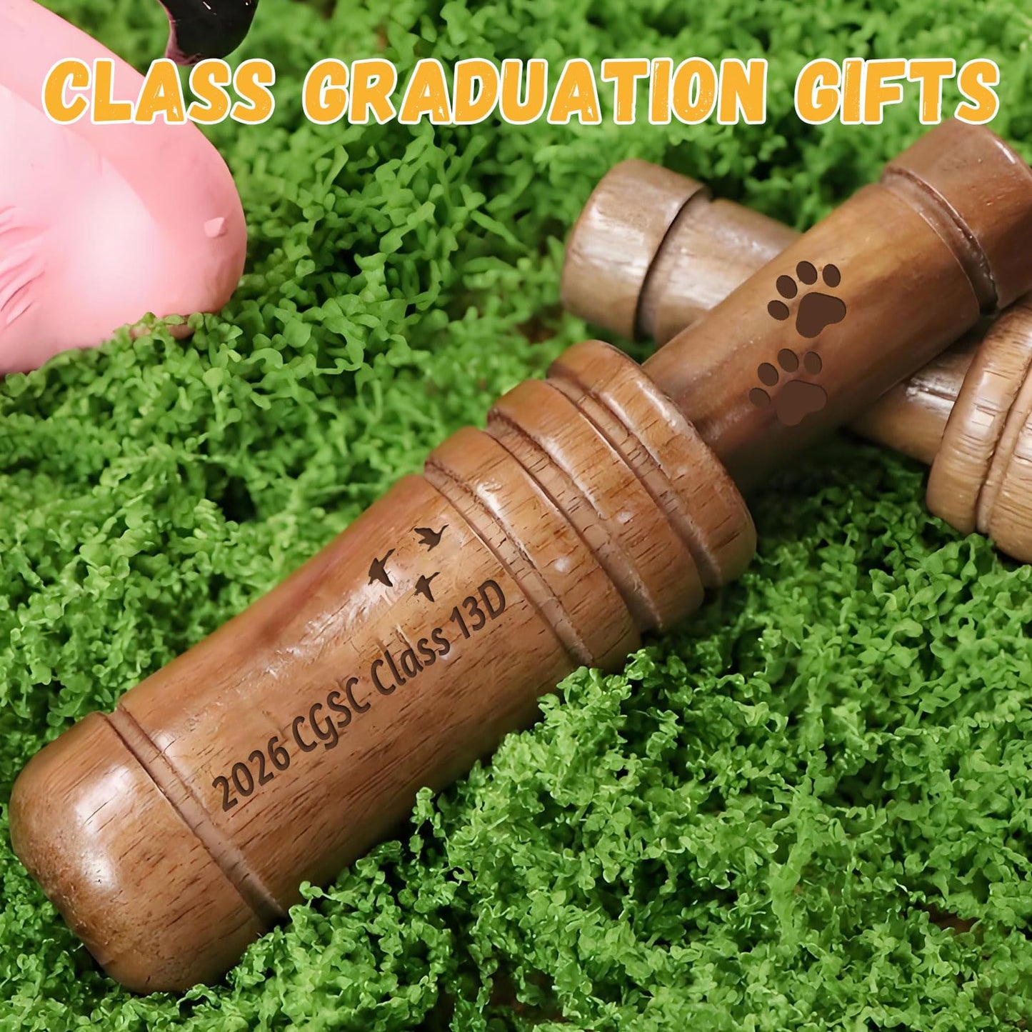 RSQGT Personalized Duck Call for Hunters, Custom Name Icon, 6-in-1 Whistle