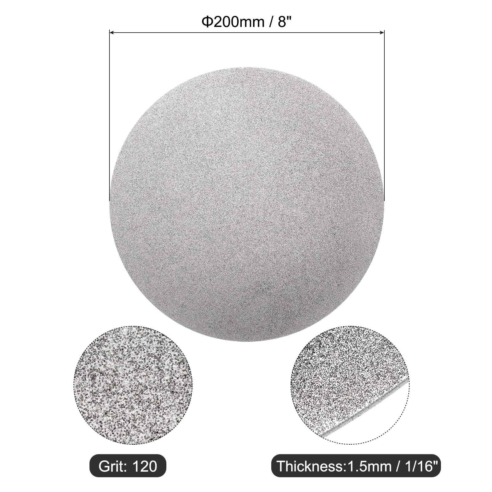 uxcell Diamond Sanding Grinding Disc, 8-Inch (200mm) Grit 120 No Center Hole, Flat Lap Disk Polishing Discs Abrasive Wheel for Gemstone Tile Porcelain Glass Stone Metal