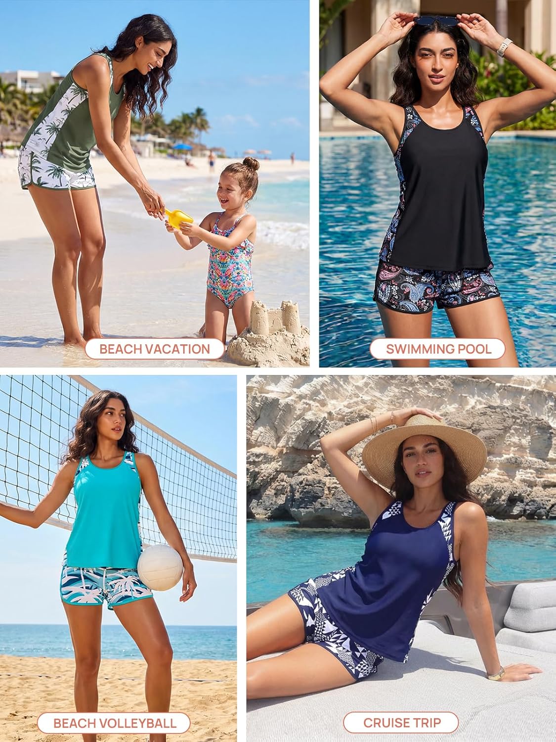 Summer Mae Tankini Swimsuit - Tummy Control Two-Piece Bathing Suit with Sporty Pockets | 2026 Edition