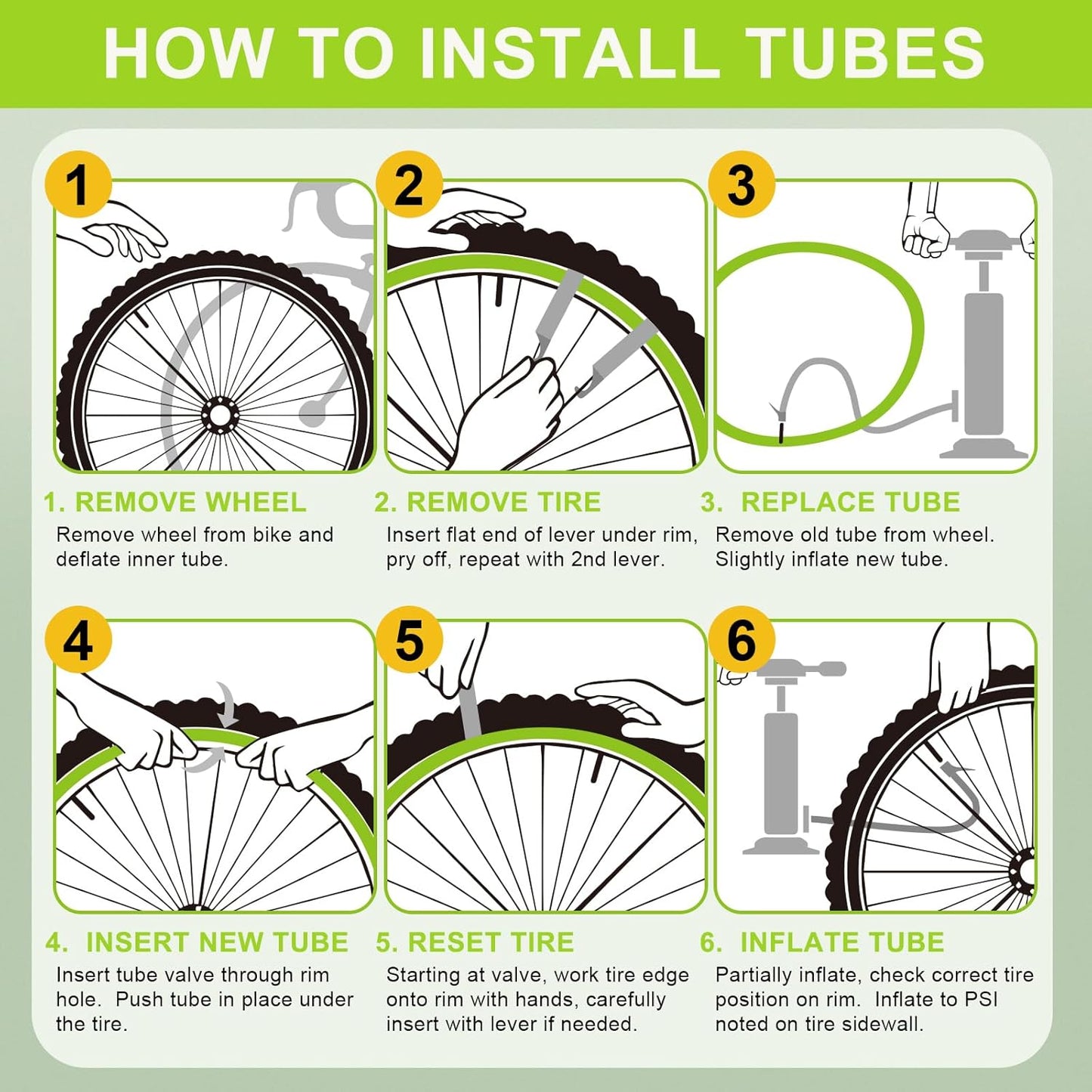Reliable Bicycle Tube by [Brand Name] - 12 to 29 Inch Sizes with 32mm AV Schrader Valve & 2 Tire Levers